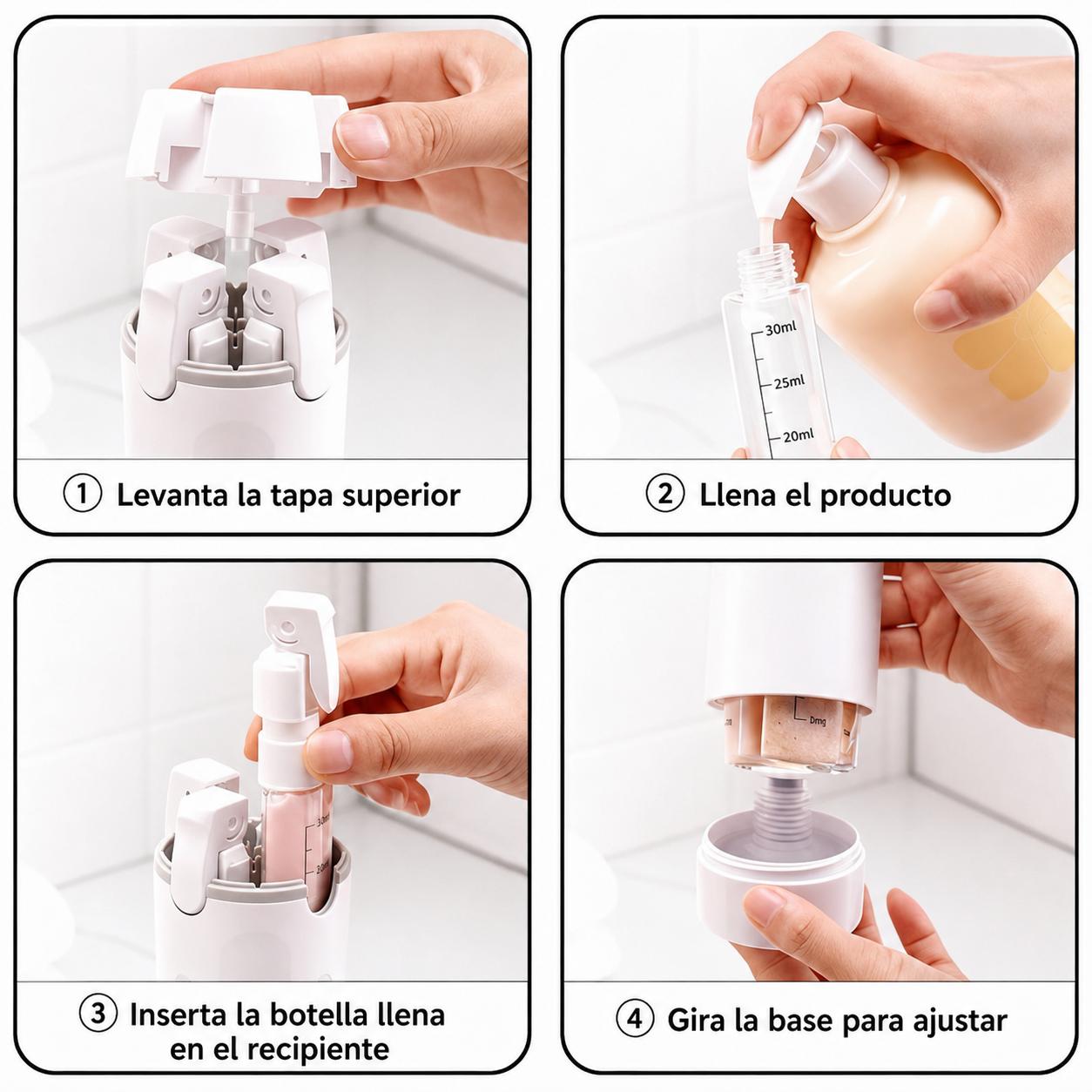 Dispensador Portátil 4 en 1