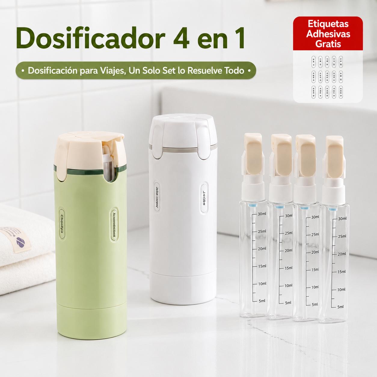Dispensador Portátil 4 en 1